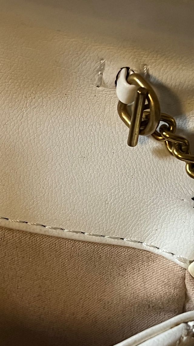 Bolso Gucci Blanco Cadena Dorada