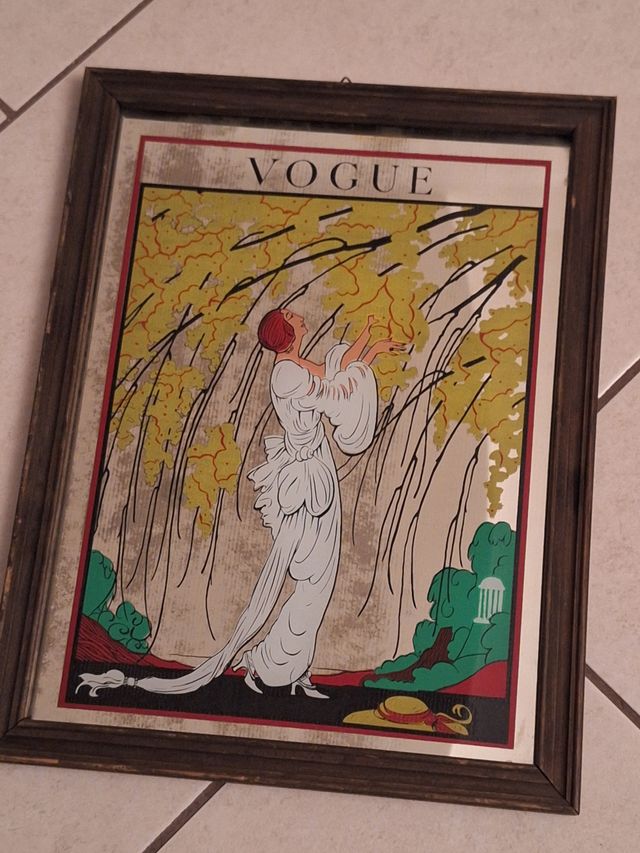 VINTAGE anni 80 - Specchio pubblicitario VOGUE