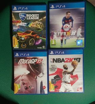 Lote 4 Juegos PS4: Rocket League, FIFA 16, MotoGP