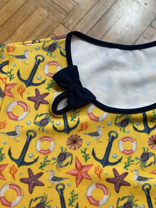 Vestido Verano Mujer Estampado Marino