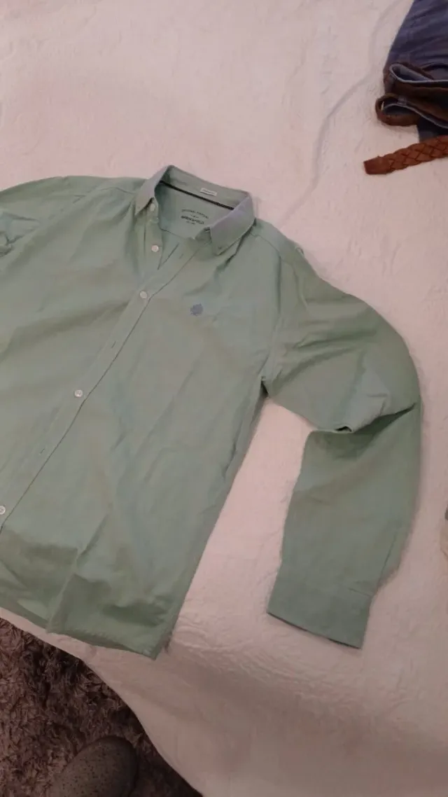 Camisa Springfield verde y azul