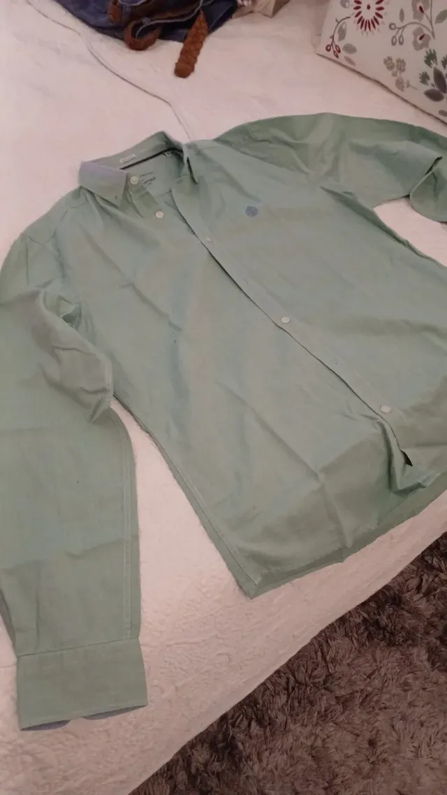 Camisa Springfield verde y azul