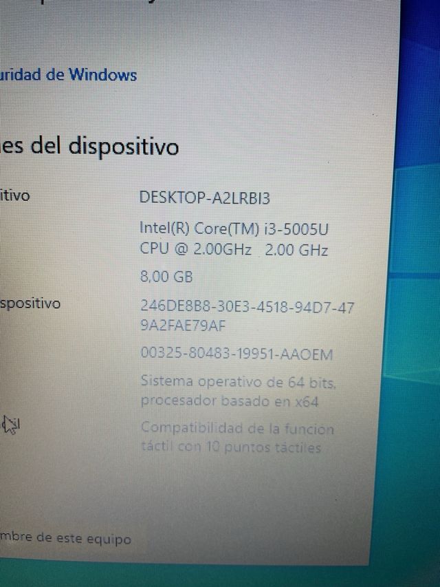 Ordenador portátil HP Intel i3 Negro