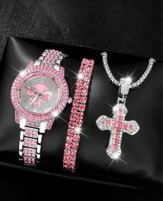 Set de Joyería Reloj, Pulsera y Collar