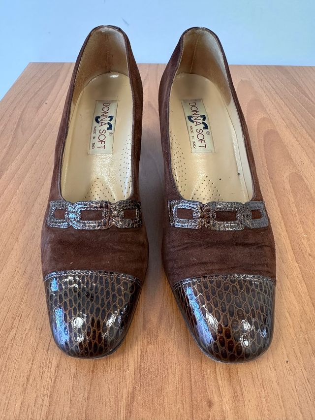 Donna Soft Scarpe Eleganti Tacco Basso Tg 38.5