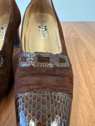 Donna Soft Scarpe Eleganti Tacco Basso Tg 38.5