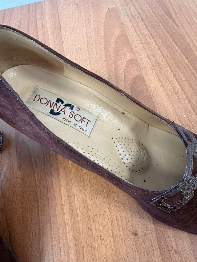 Donna Soft Scarpe Eleganti Tacco Basso Tg 38.5