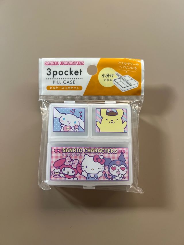 Pastillero Sanrio 3 compartimentos