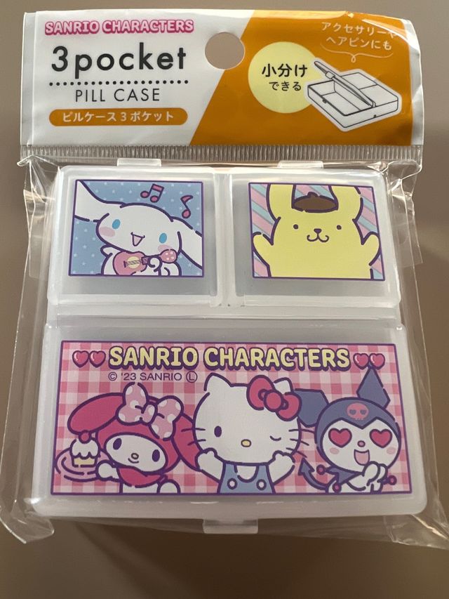 Pastillero Sanrio 3 compartimentos