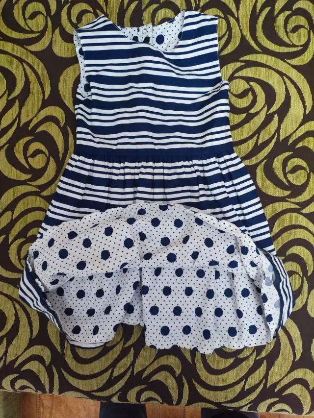 Vestido niña rayas/lunares 3 años
