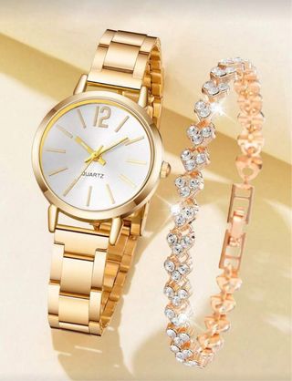 Reloj y Pulsera Dorados