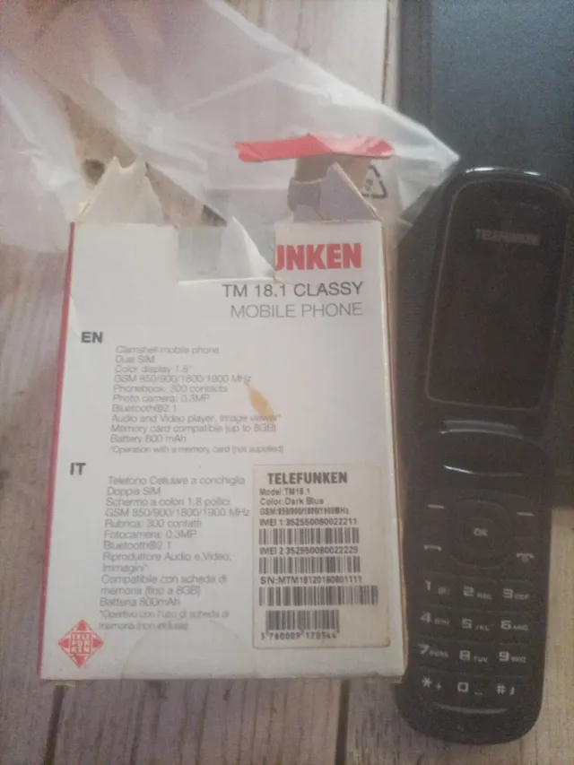 Telefunken TM 18.1 Classy Móvil Negro