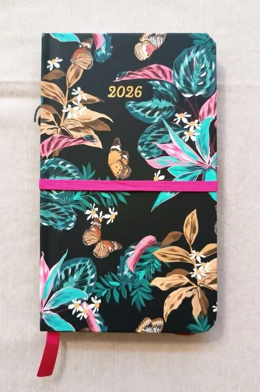 Agenda 2026 copertina rigida floreale - 18x10 cm