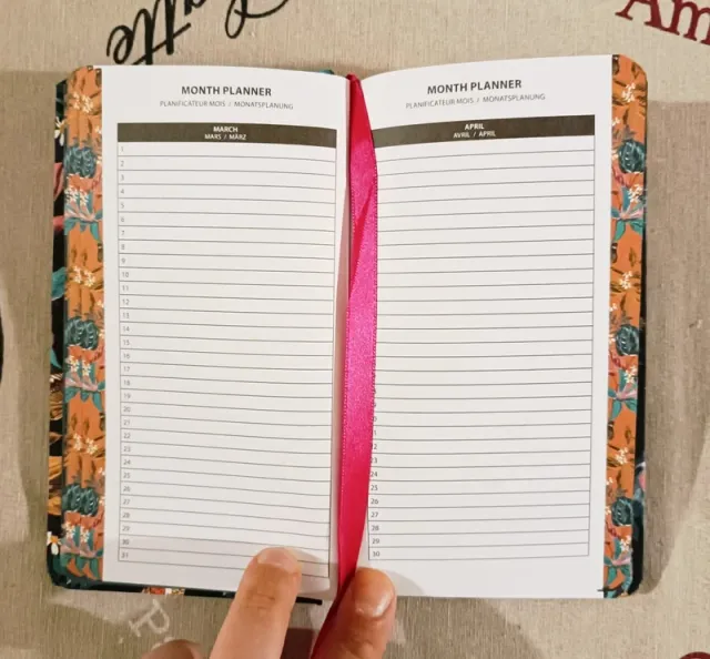 Agenda 2026 copertina rigida floreale - 18x10 cm