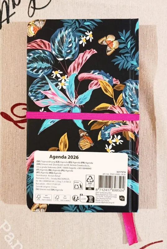 Agenda 2026 copertina rigida floreale - 18x10 cm
