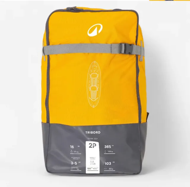 Kayak hinchable 2 plazas amarillo