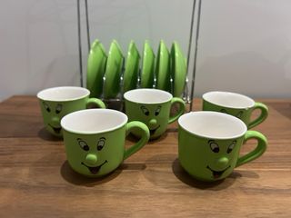 Conjunto Xícaras Café Vintage Sorridente