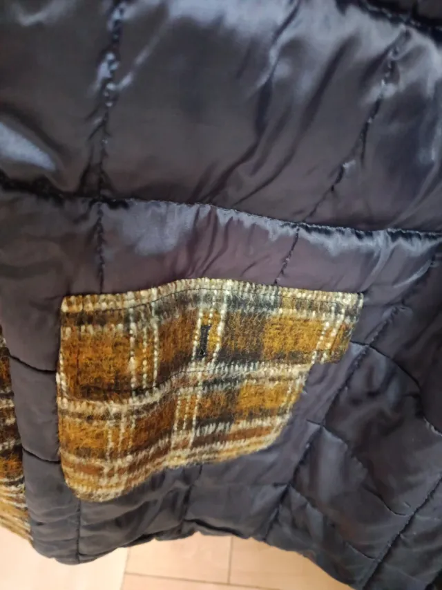 Abrigo Zara cuadros clásico talla XL