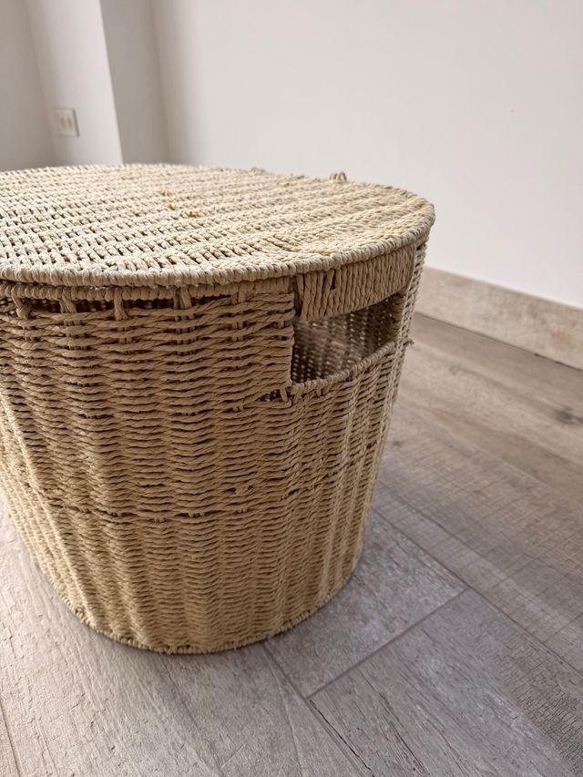 Cesta Mimbre Zara Home Beige