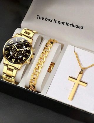 Reloj hombre Dorado y Negro