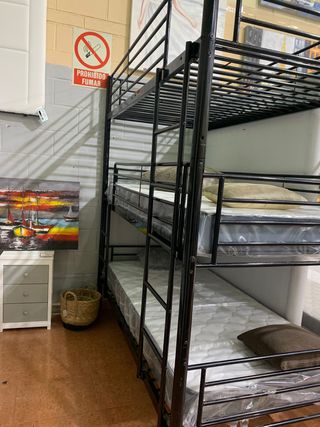 Litera Triple Metálica Negra