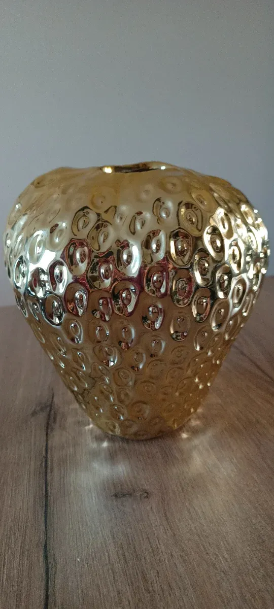 Vaso EDG Enzo De Gasperi Fragola Oro H21cm