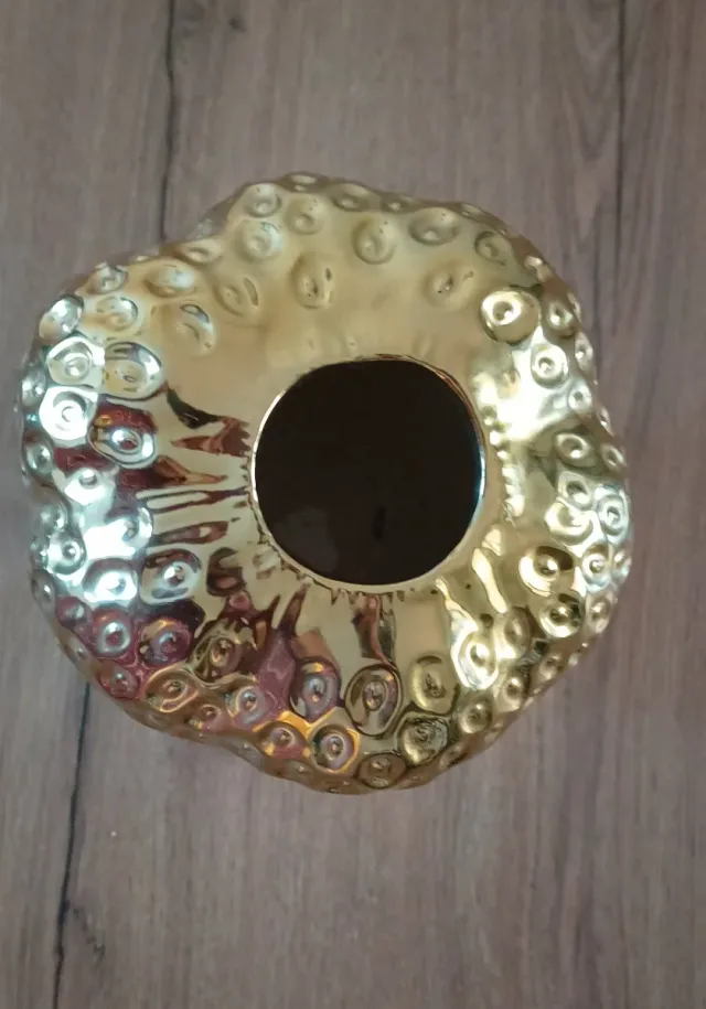 Vaso EDG Enzo De Gasperi Fragola Oro H21cm