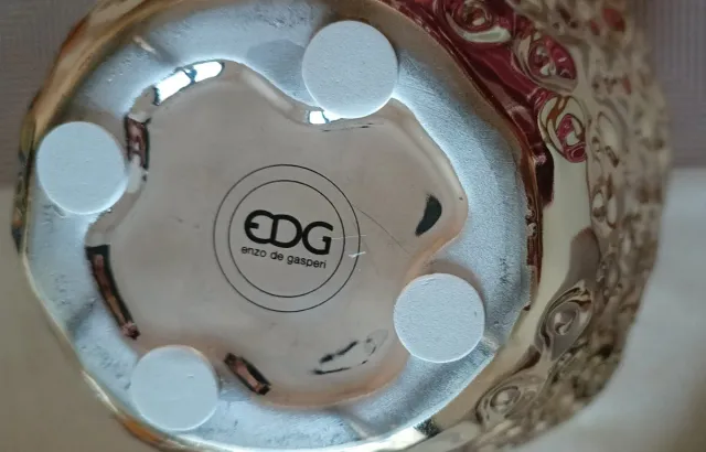 Vaso EDG Enzo De Gasperi Fragola Oro H21cm