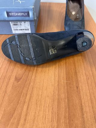 Stonefly Decolleté Pelle Vera Nere/Blu Tg 41