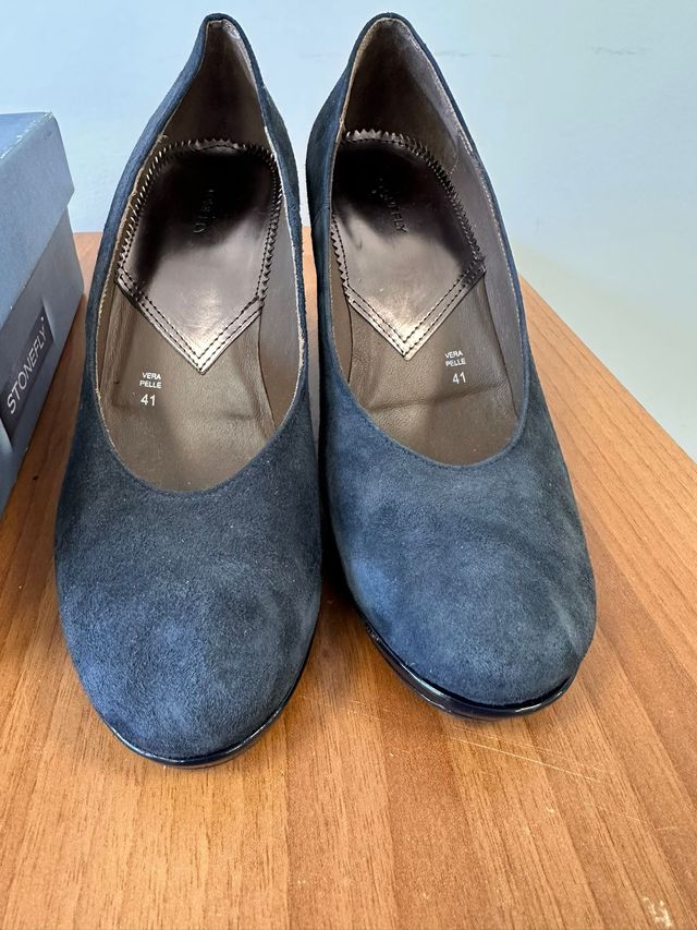 Stonefly Decolleté Pelle Vera Nere/Blu Tg 41