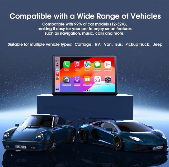 Avylet CarPlay Portátil - Tela Rotativa