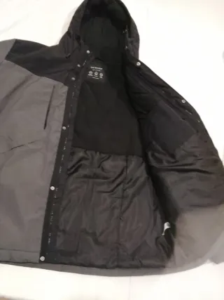 Chaqueta Hombre Gris y Negra