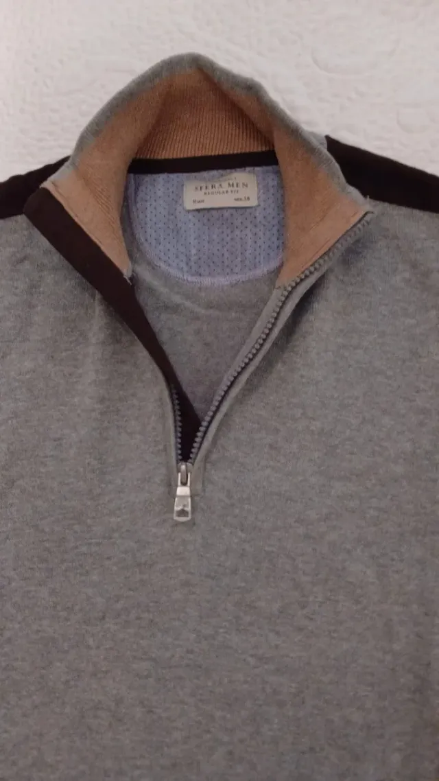 Jersey Sfera Gris y Marrón Talla M