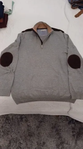 Jersey Sfera Gris y Marrón Talla M