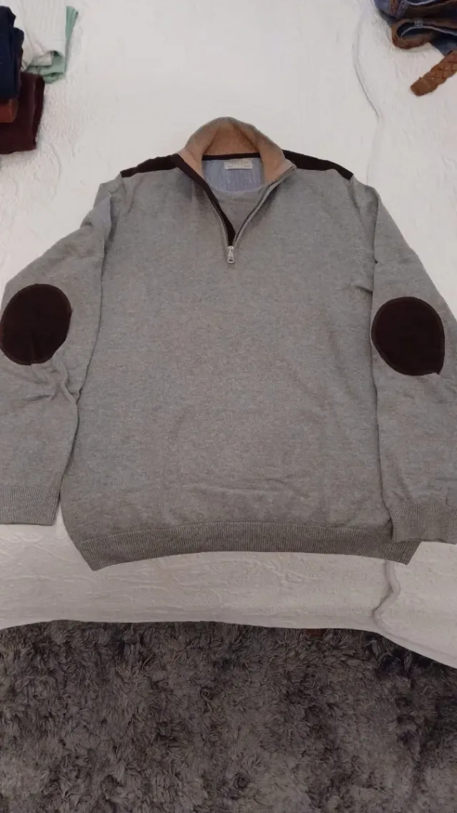 Jersey Sfera Gris y Marrón Talla M