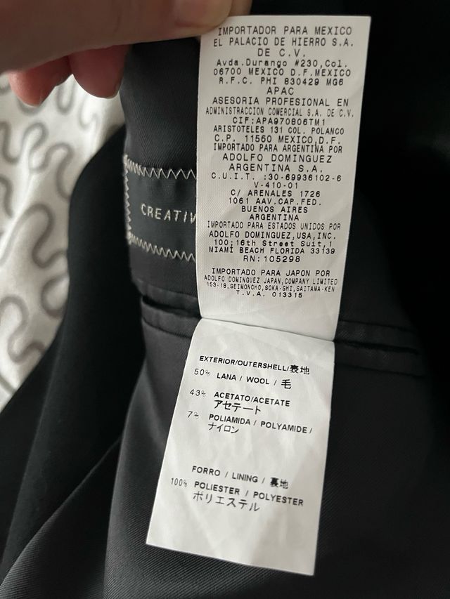 Abrigo Adolfo Dominguez Negro