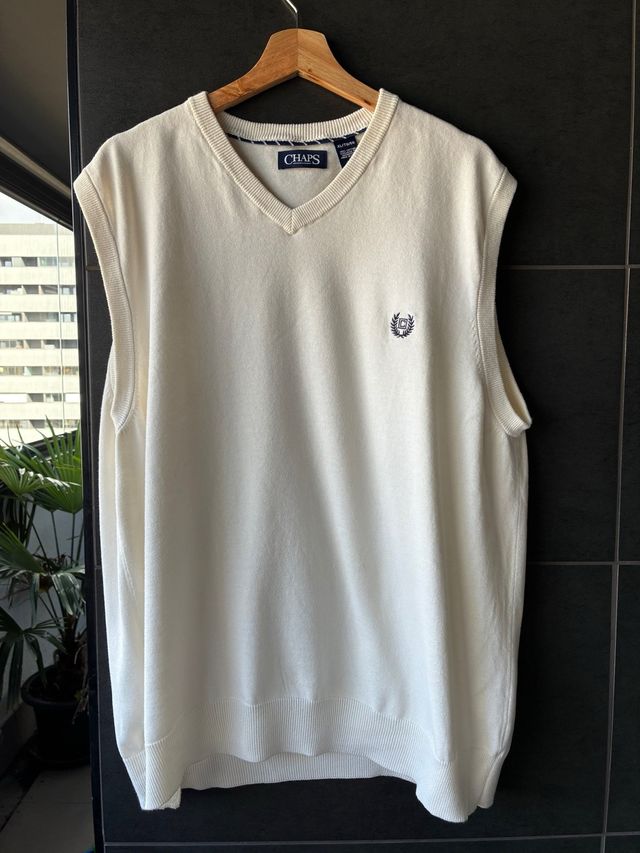 Chaleco Chaps Ralph Lauren Beige Talla XL