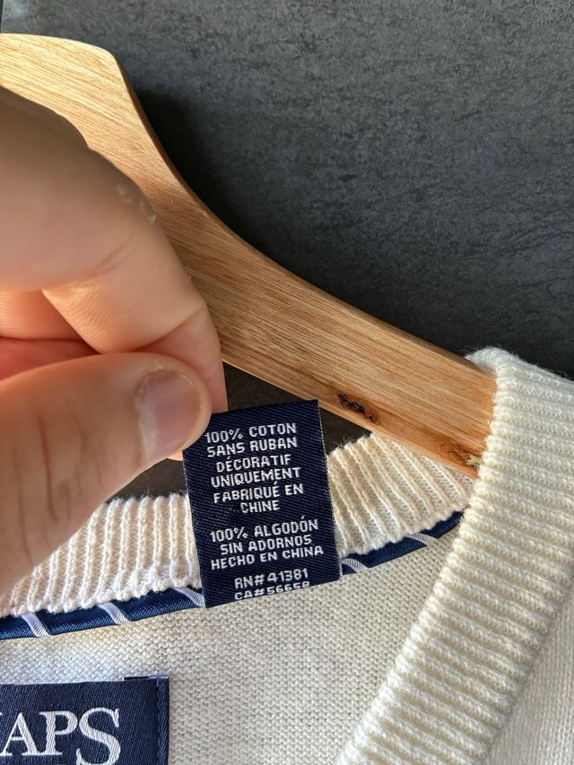 Chaleco Chaps Ralph Lauren Beige Talla XL