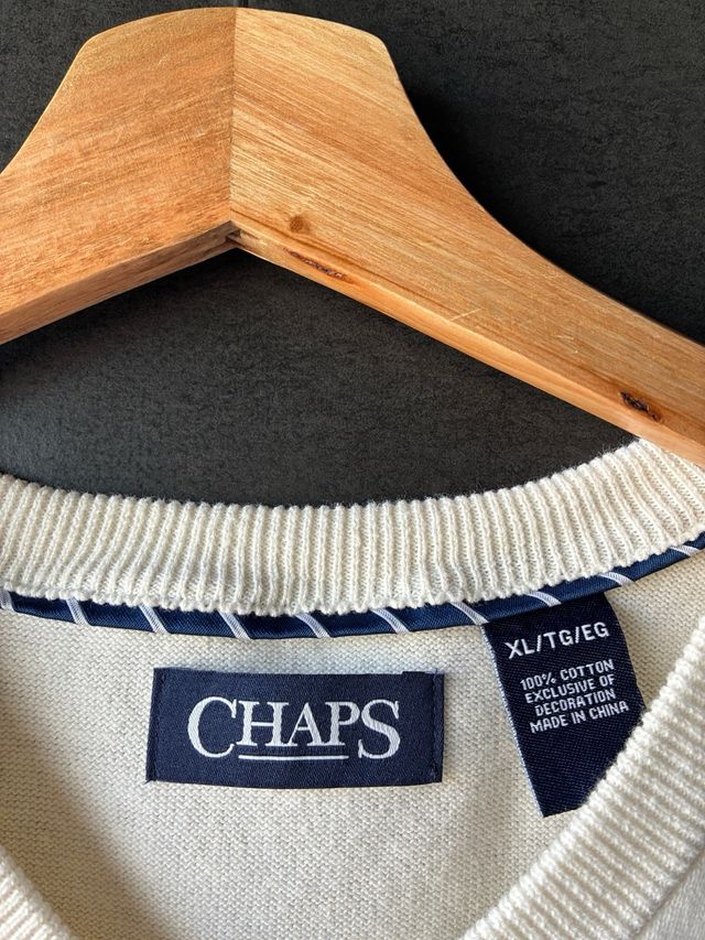 Chaleco Chaps Ralph Lauren Beige Talla XL