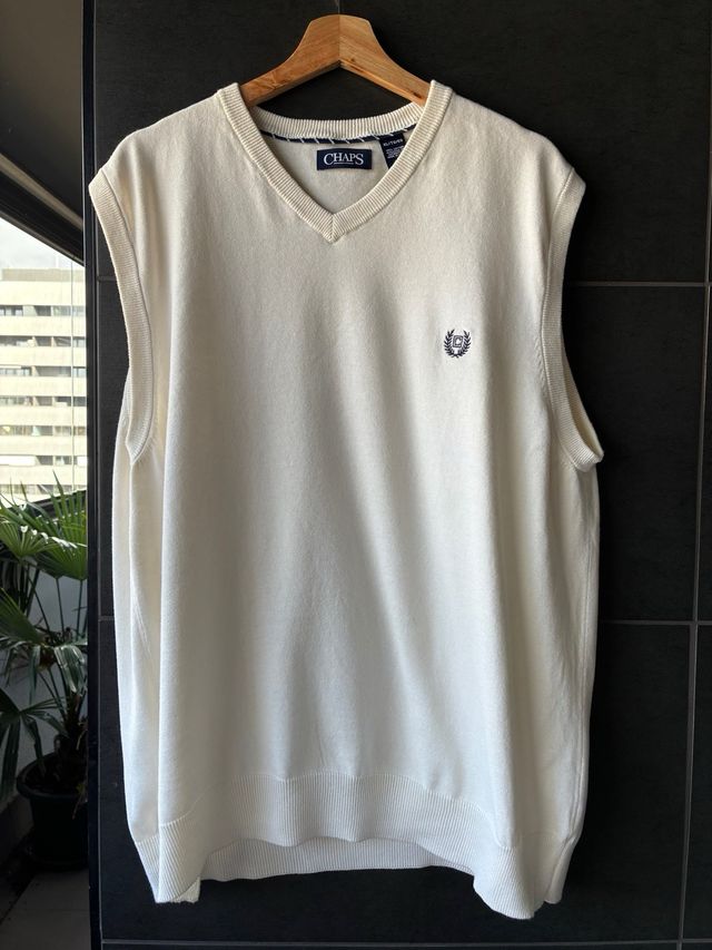 Chaleco Chaps Ralph Lauren Beige Talla XL