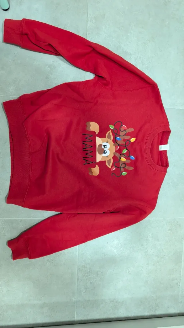 Sudadera Mama Navidad Reno Luces