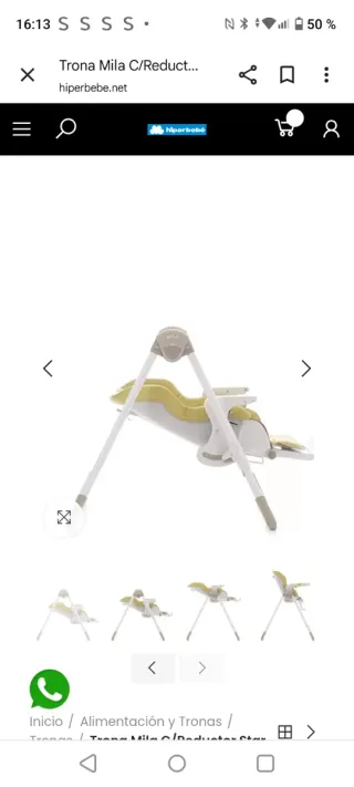 Carro de bebé completo naranja y negro