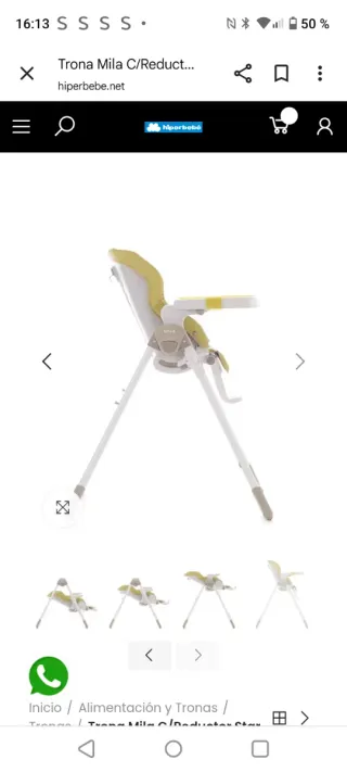 Carro de bebé completo naranja y negro