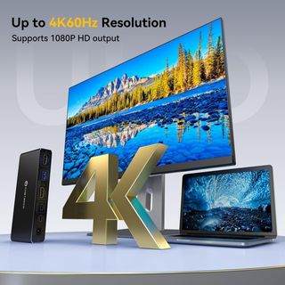 Switch KVM HDMI 2 Puertos USB-C