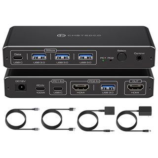 Switch KVM HDMI 2 Puertos USB-C