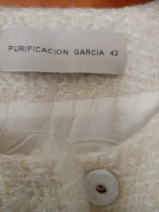 Chaqueta Purificación García Beige Talla M
