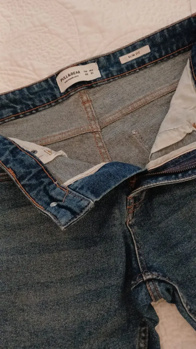 Bermuda Pull&Bear Slim Fit Azul Talla M