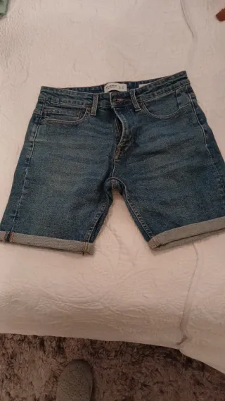 Bermuda Pull&Bear Slim Fit Azul Talla M