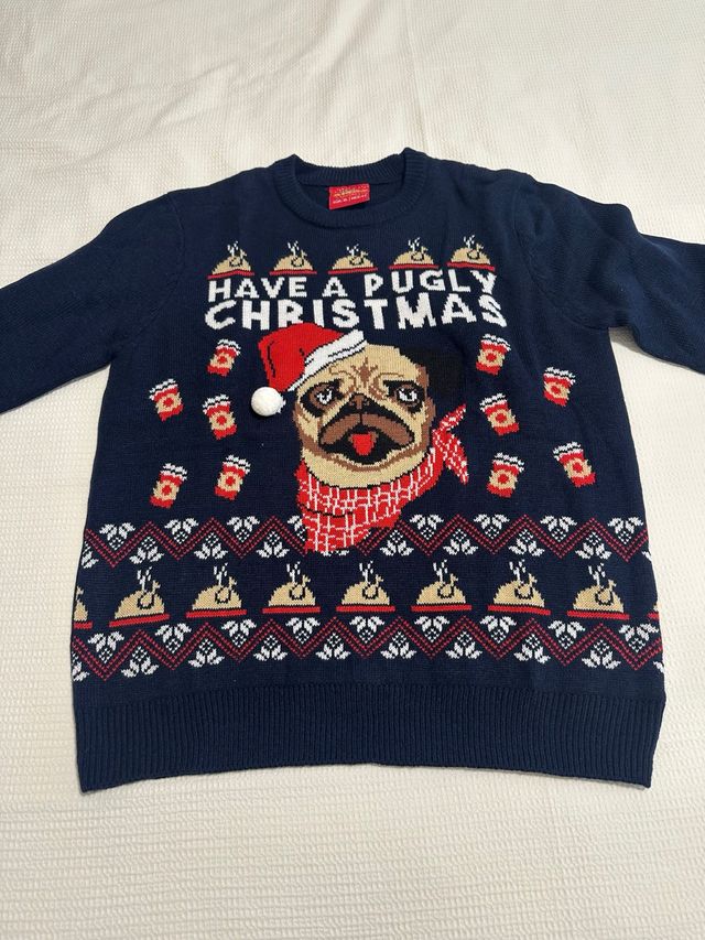 Jersey Navideño Hombre azul marino