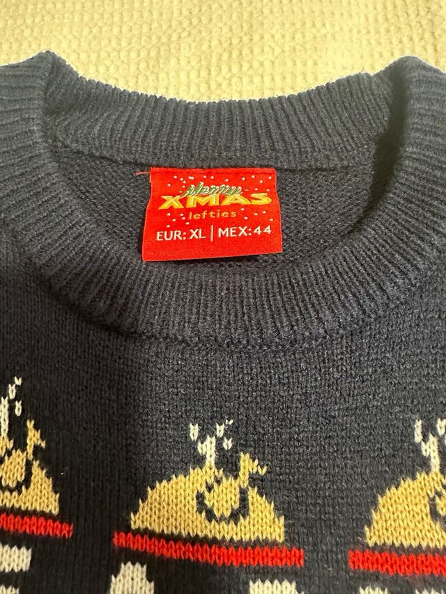 Jersey Navideño Hombre azul marino